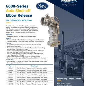 6600-Series Auto Shut-off Elbow Release