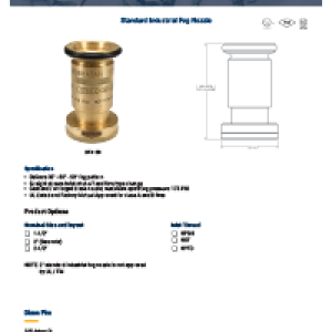 Fire Hose Fog Nozzle W/ Bumper - 1-1/2 In. NPSH - 20 To 60 GPM