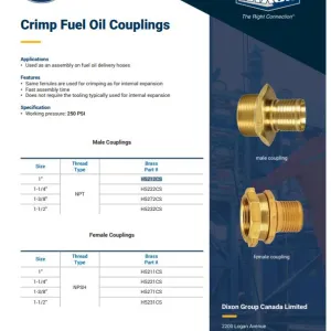 Crimp Fuel Oil Coupling