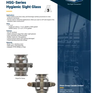 HSG-Series Hygienic Sight Glass