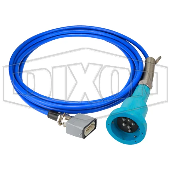 API Optic 6p, 3j w/20' Straight Cable & D-Connector Breakaway