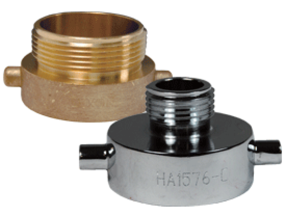 DIXON HA2510T-D 2-1/2" F-NST x 1" M-NPT Brass Domestic Hydrant Adapter Pin Lug 
