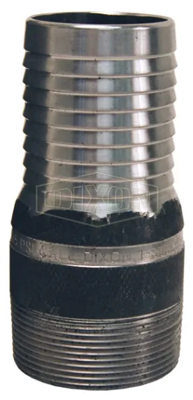 king combination nipples npt threaded end with knurled wrench grip