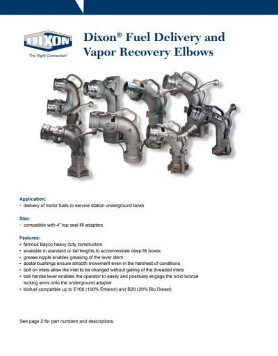 Fuel Delivery Vapor Recovery Elbows