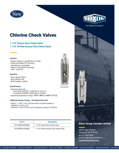 Chlorine Check Valves