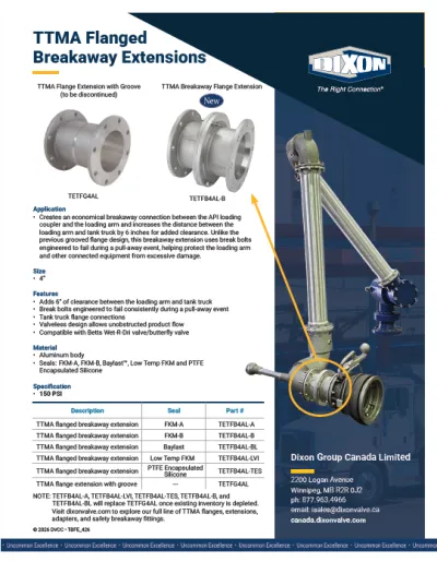 TTMA Flanged Breakaway Extensions