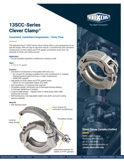 13SCC-Series Clever Clamp® Product Information