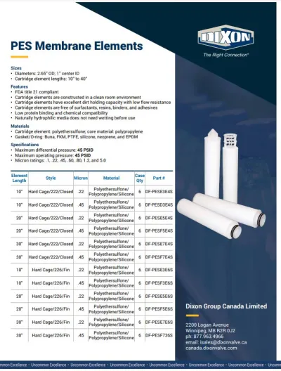PES Membrane Elements