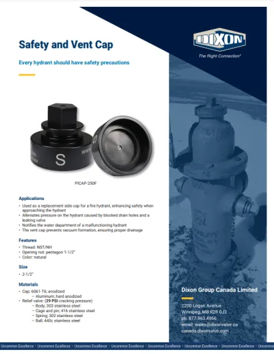 Safety and Vent Cap