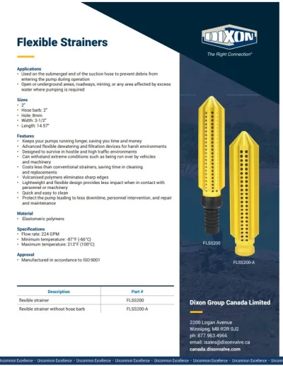 Flexible Strainers