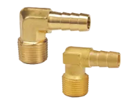Male NPTF x Hose Barb 90° Elbow